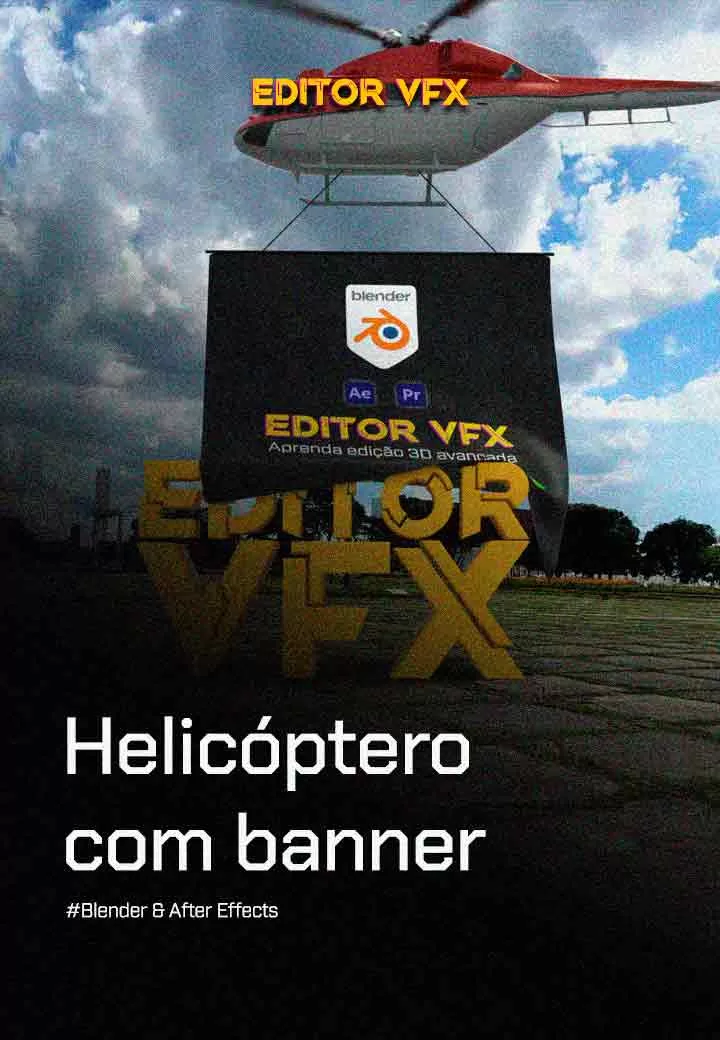 Módulo helicóptero com banner